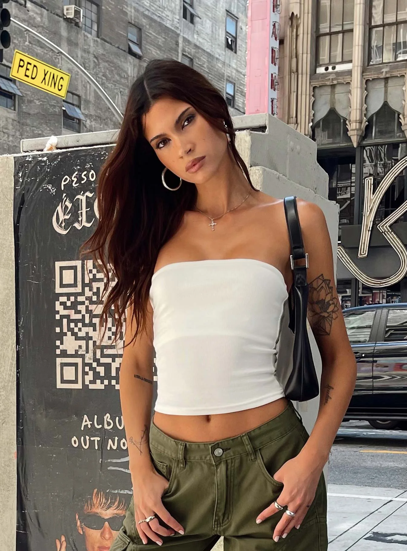 Baseline Strapless Rib Top White - Image 10