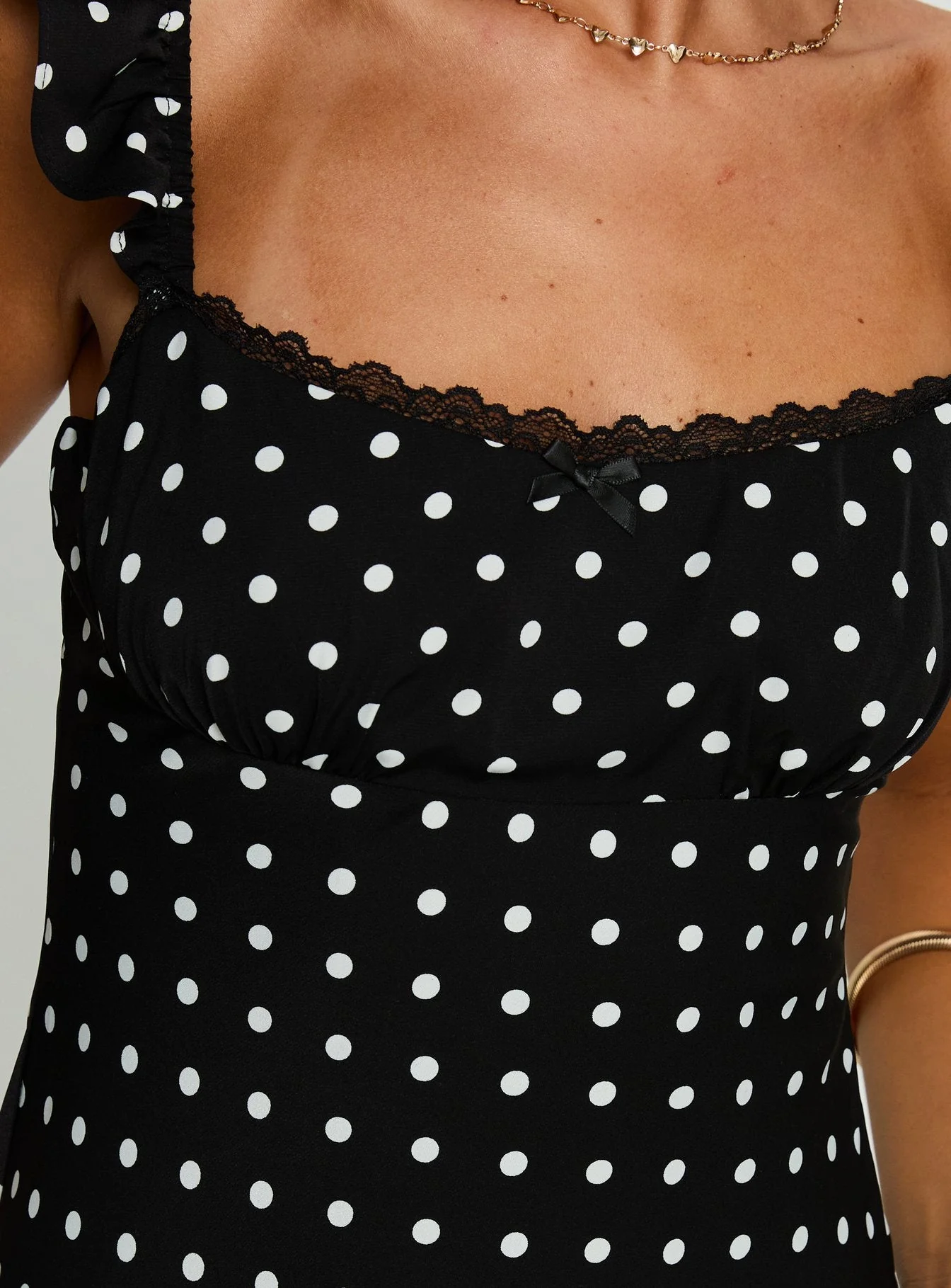 Beacall Mini Dress Black Polka Dot - Image 6