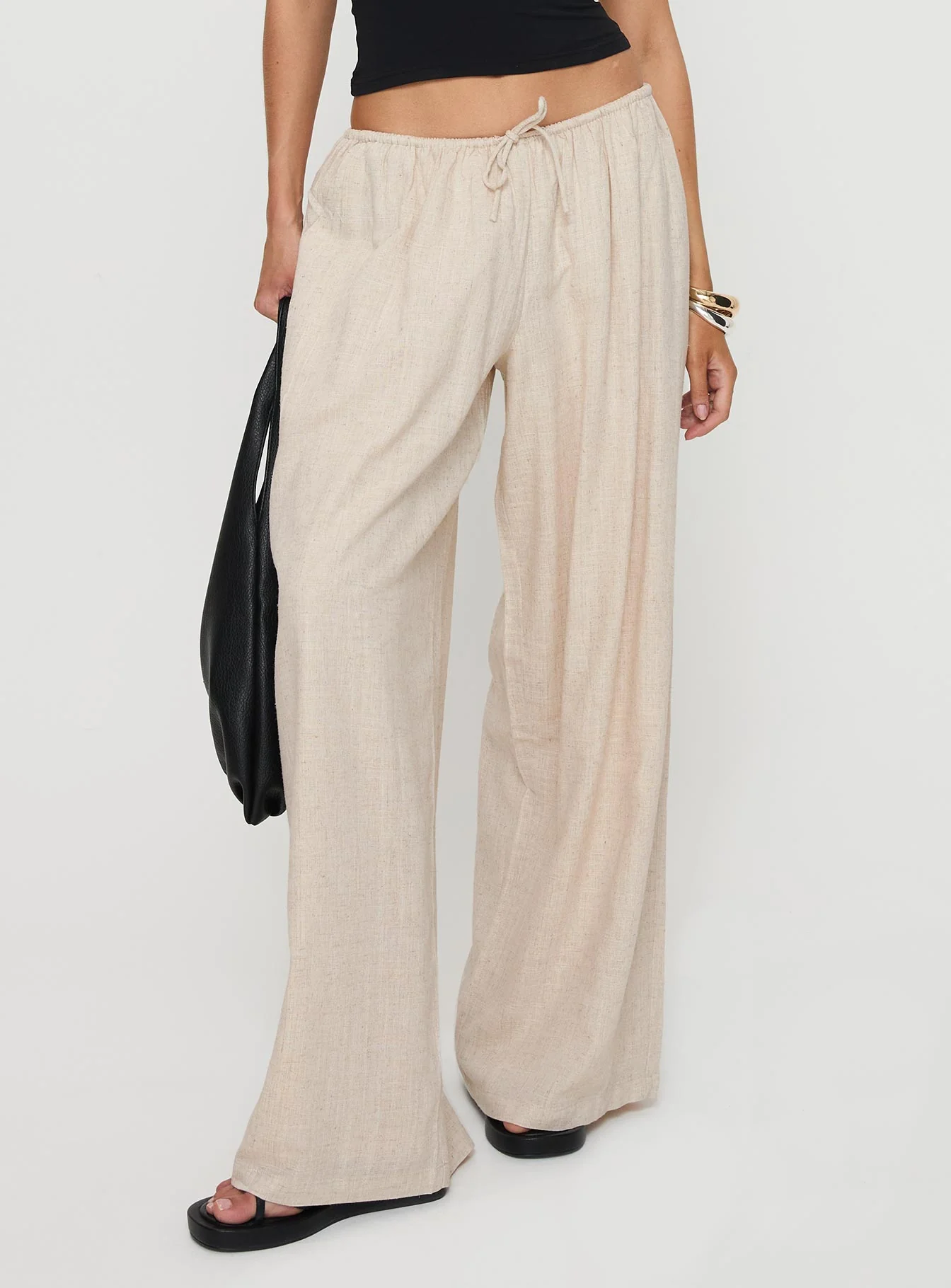 Beach Comber Linen Pant Beige - Image 2