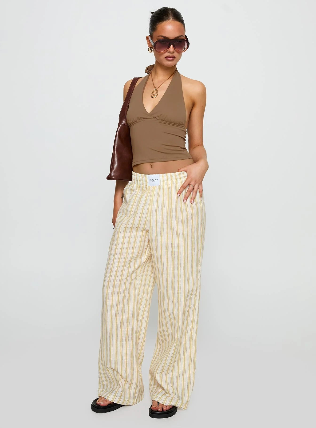 Beach House Pants Yellow Stripe - Image 3
