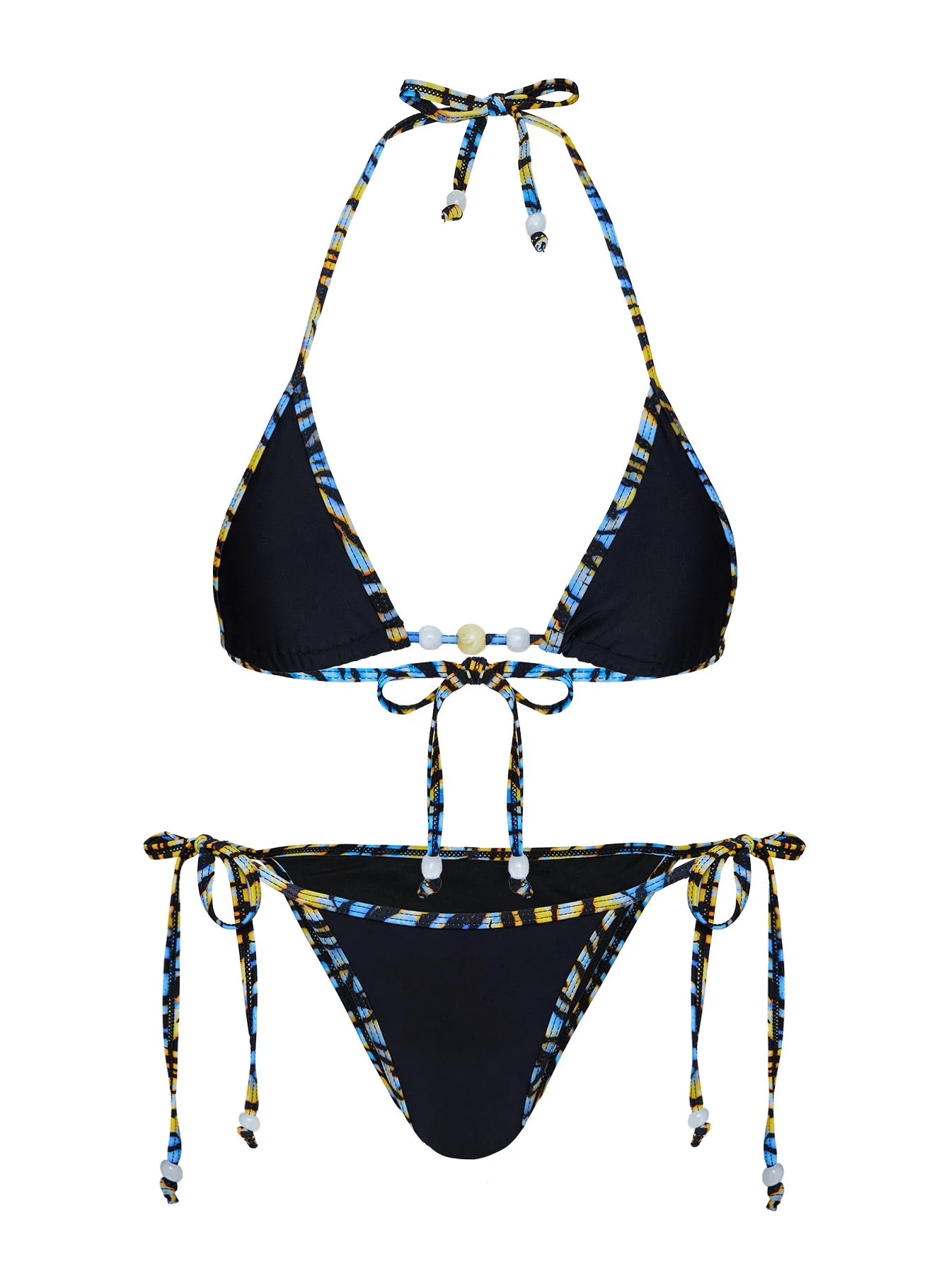 Beasley Tie Side Bikini Bottoms Black / Zebra - Image 5