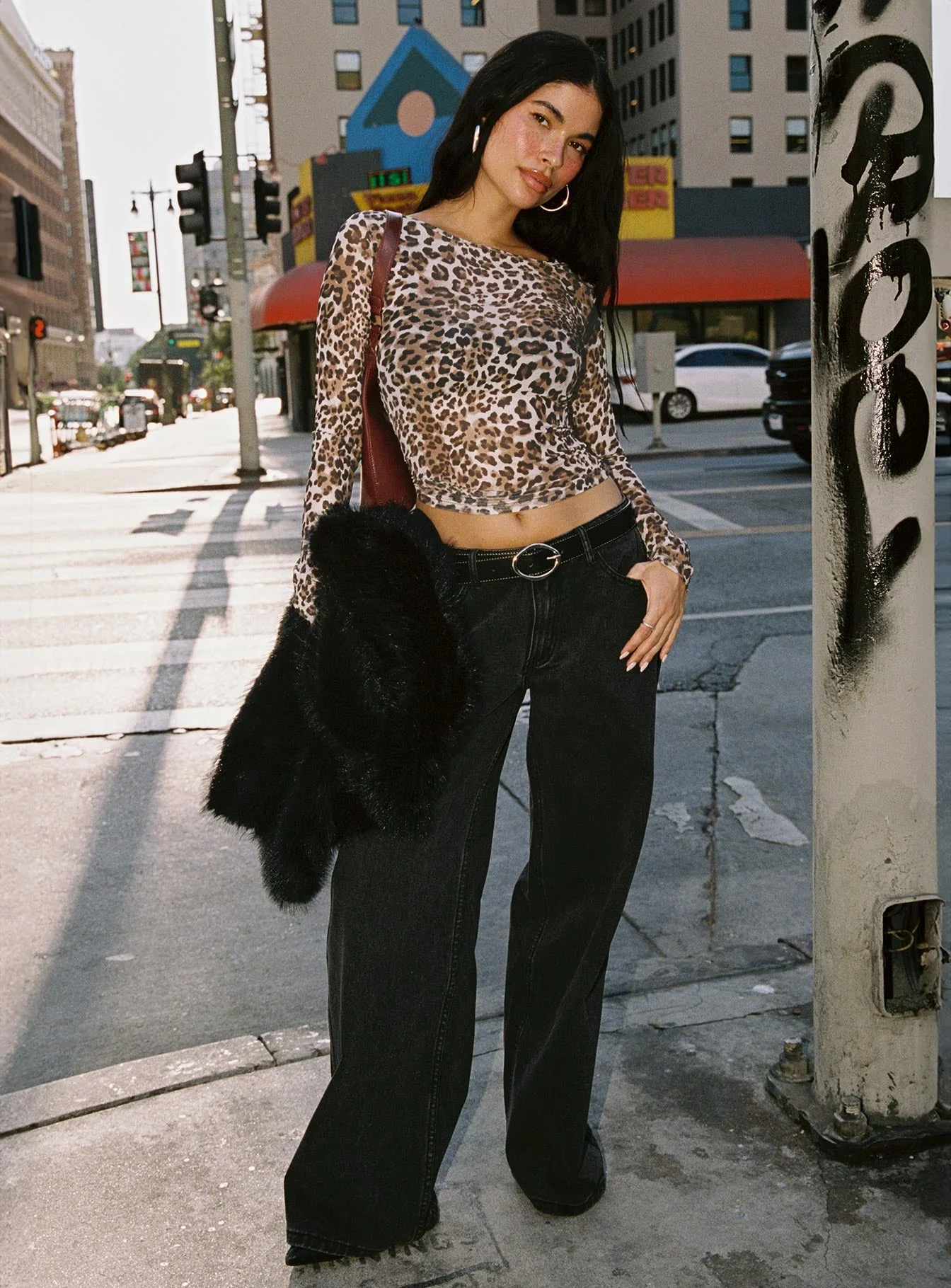 Believe Me Long Sleeve Top Leopard - Image 11