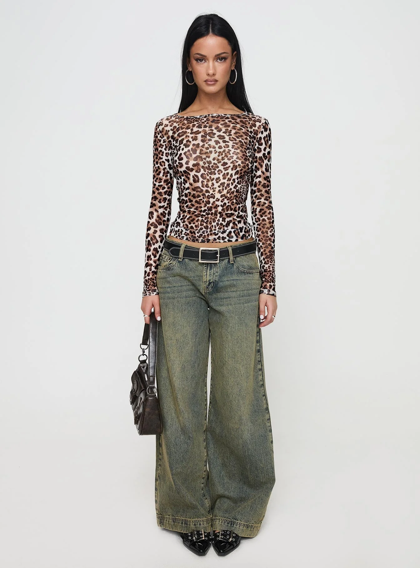 Believe Me Long Sleeve Top Leopard - Image 7