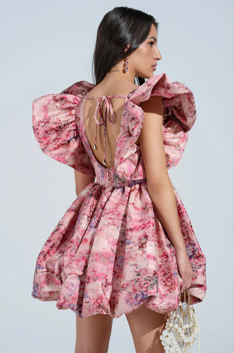 BELLE OF THE BALL PRINTED MINI DRESS - Image 5