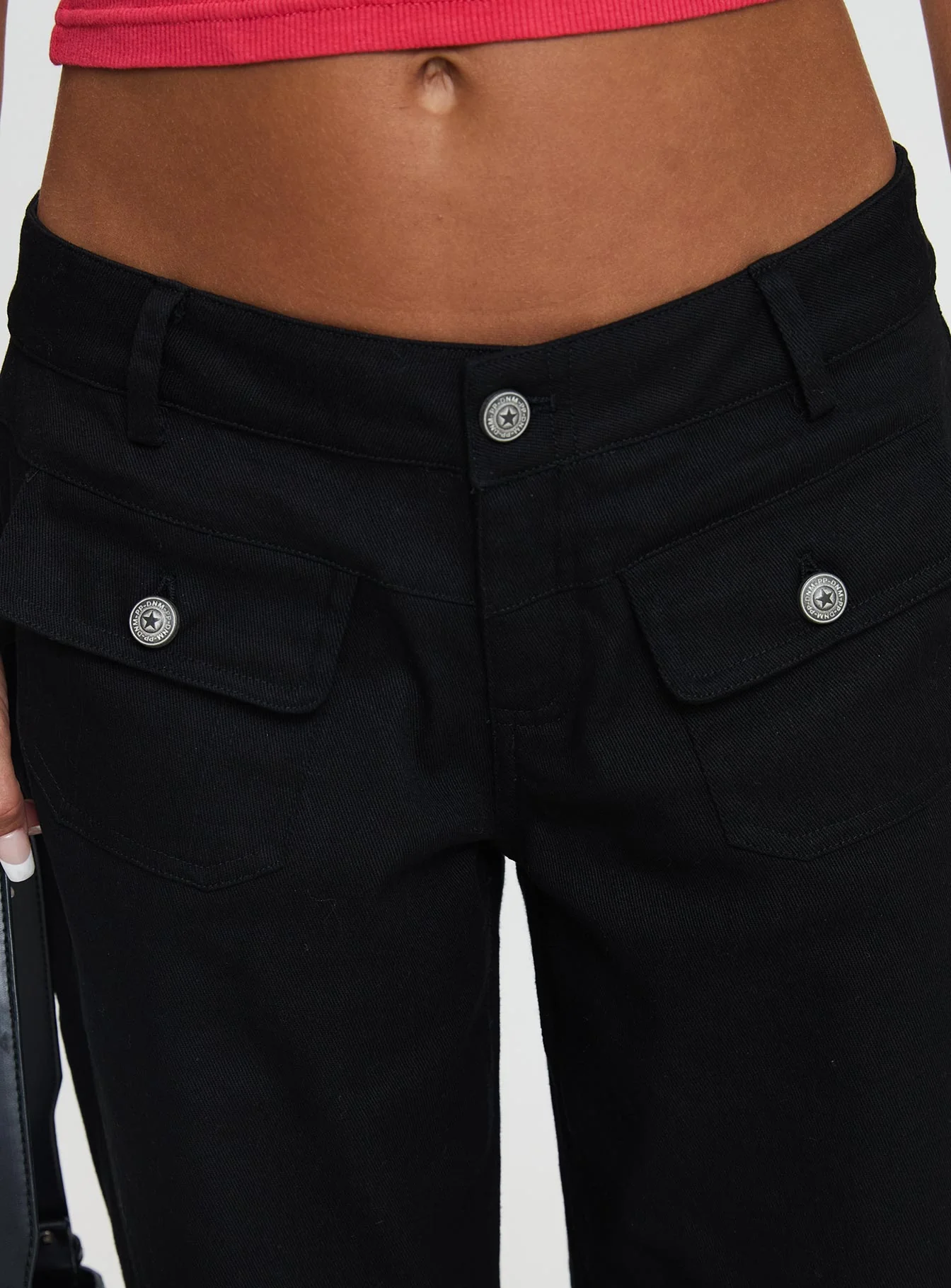 Benicale Low Rise Cargo Pants Black - Image 6