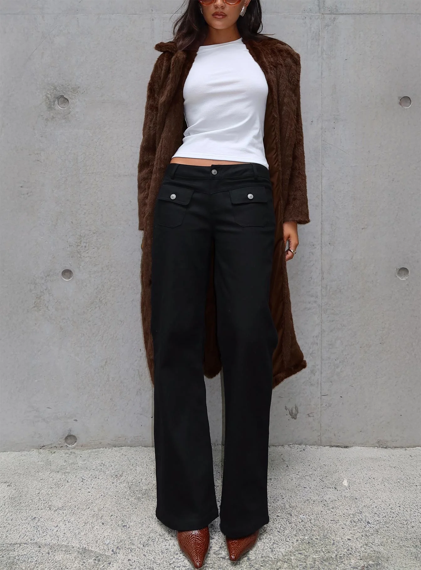 Benicale Low Rise Cargo Pants Black - Image 9