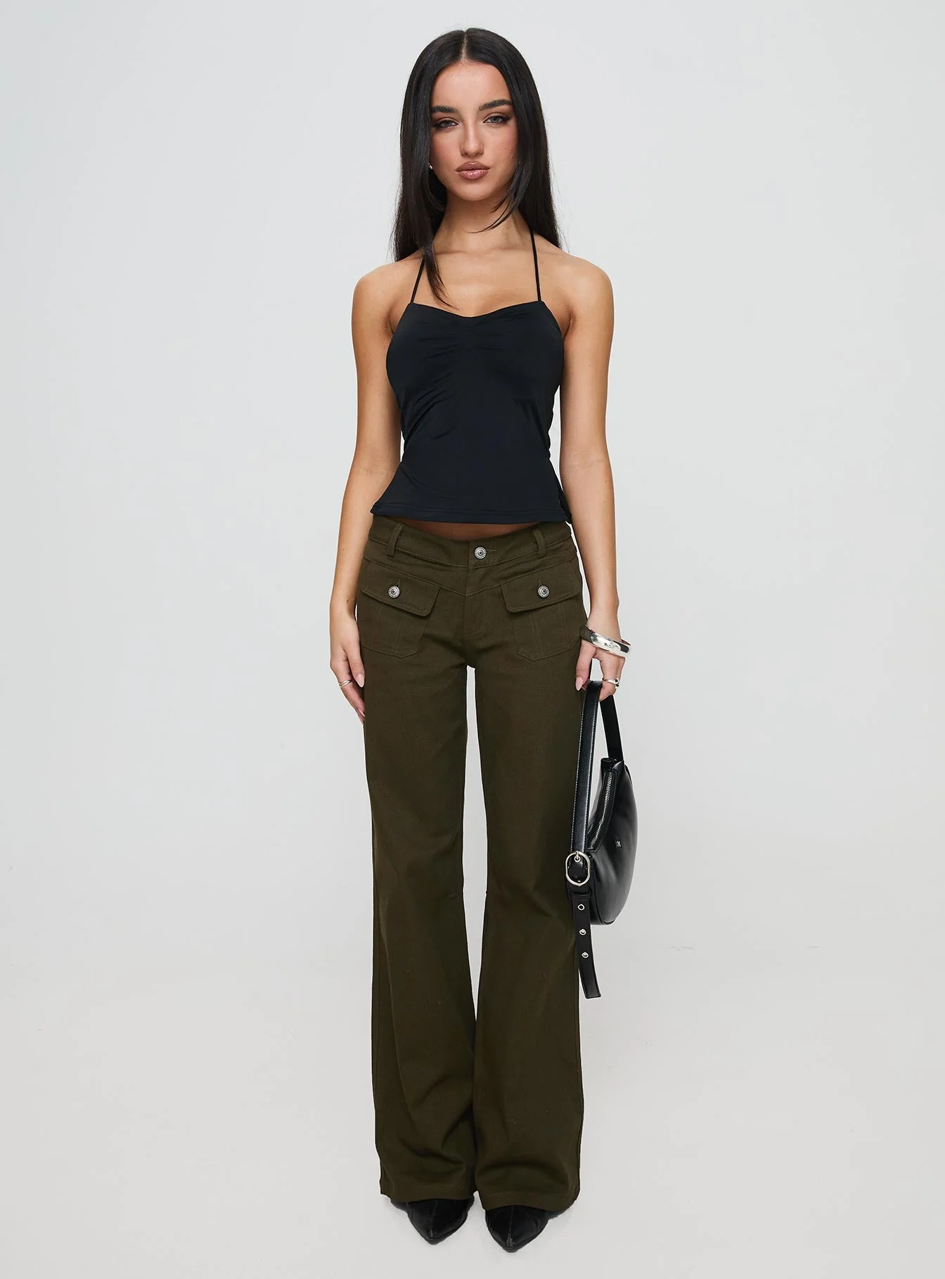 Benicale Low Rise Cargo Pants Olive - Image 7