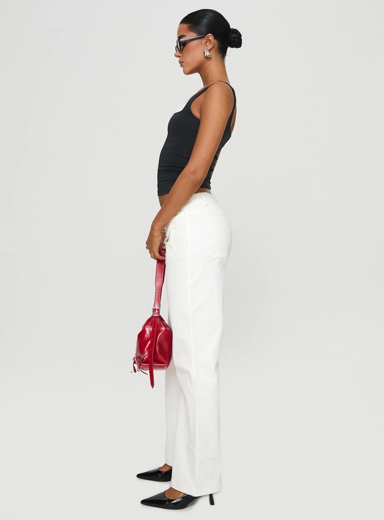 Benicale Low Rise Cargo Pants White - Image 4