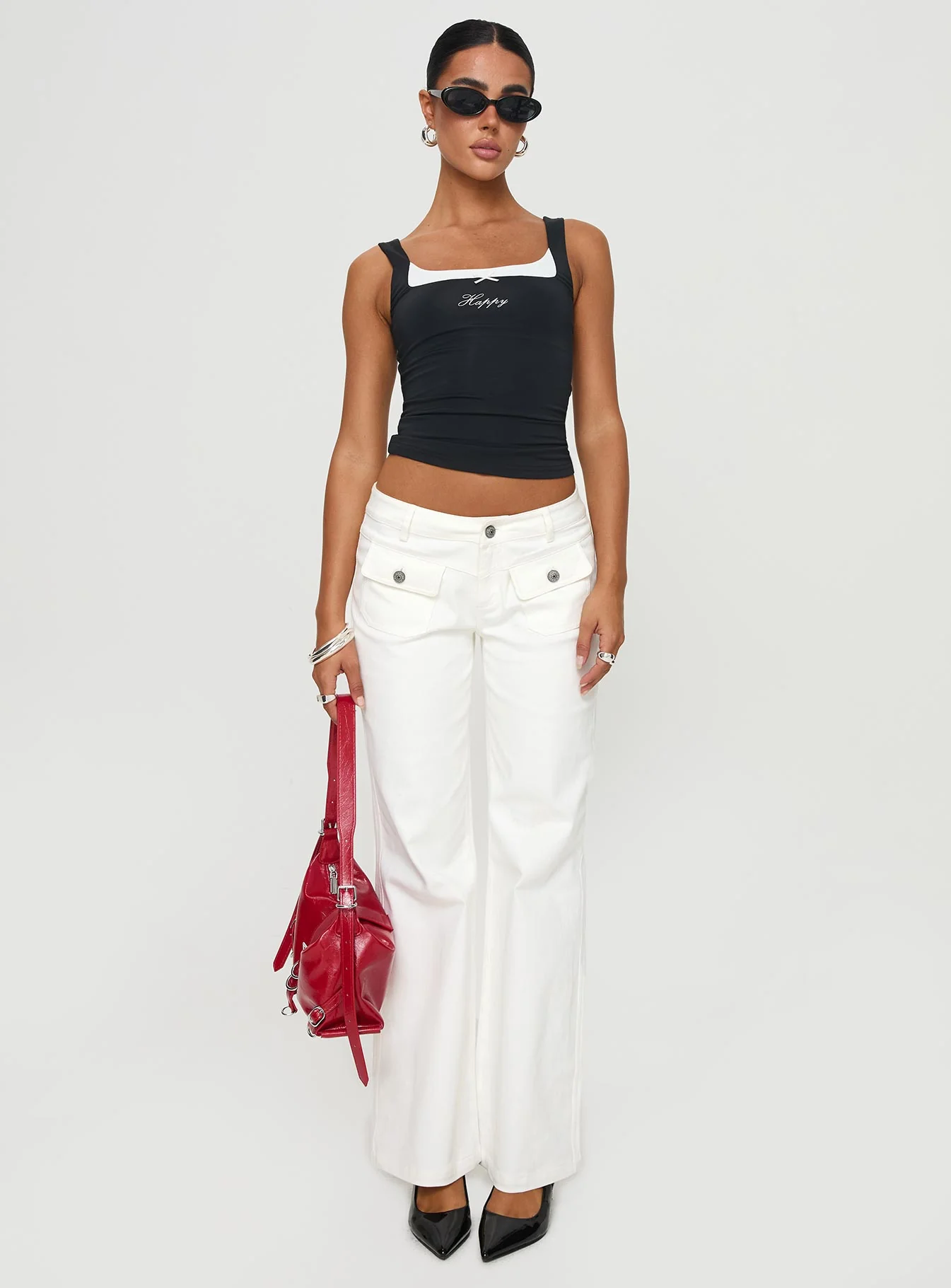Benicale Low Rise Cargo Pants White - Image 7