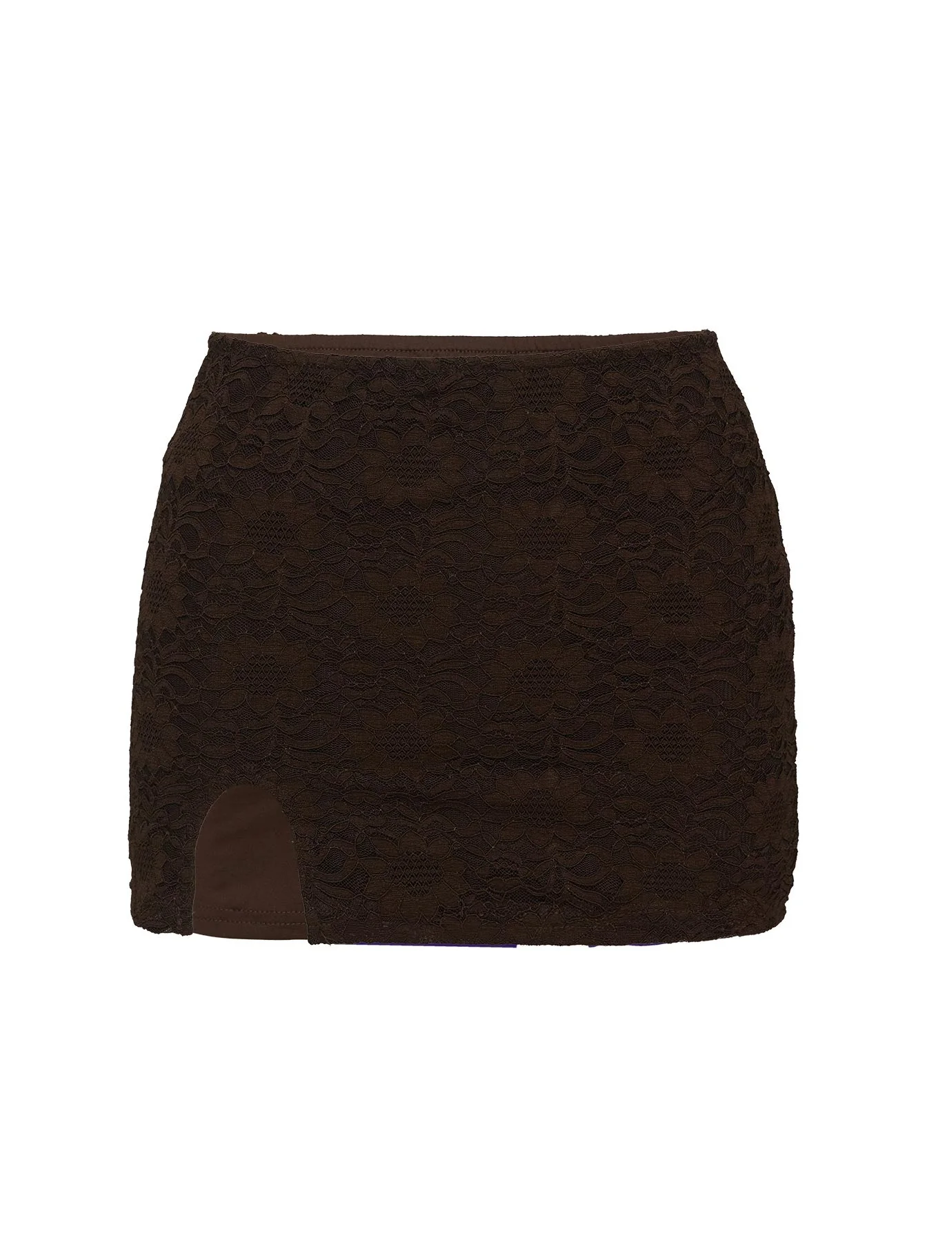 Bennington Lace Mini Skirt Brown - Image 5