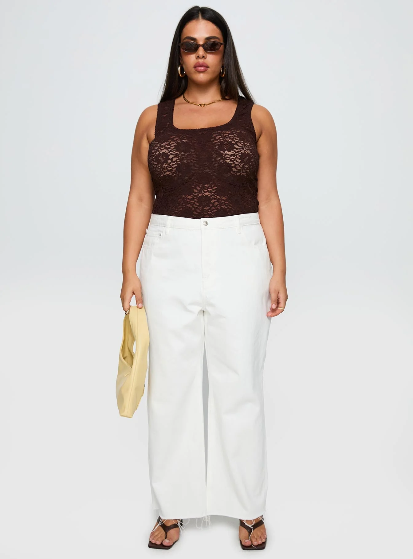 Bennington Lace Top Brown Curve - Image 7