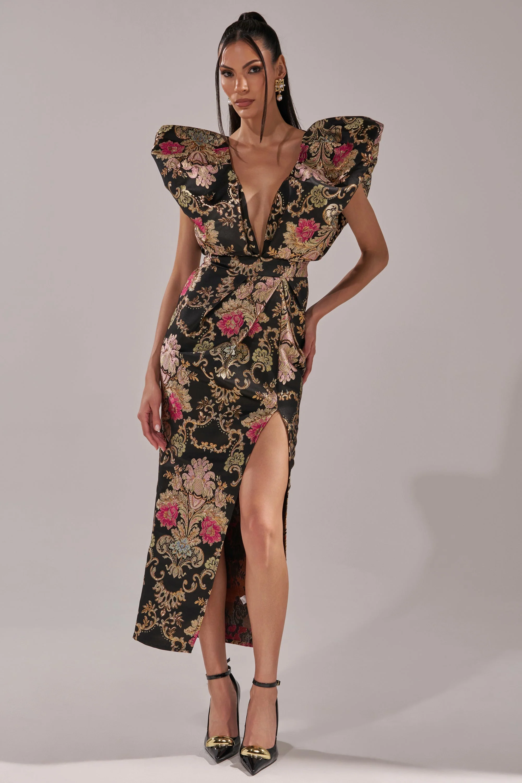 BEST DRESSED BROCADE MAXI DRESS - Image 3