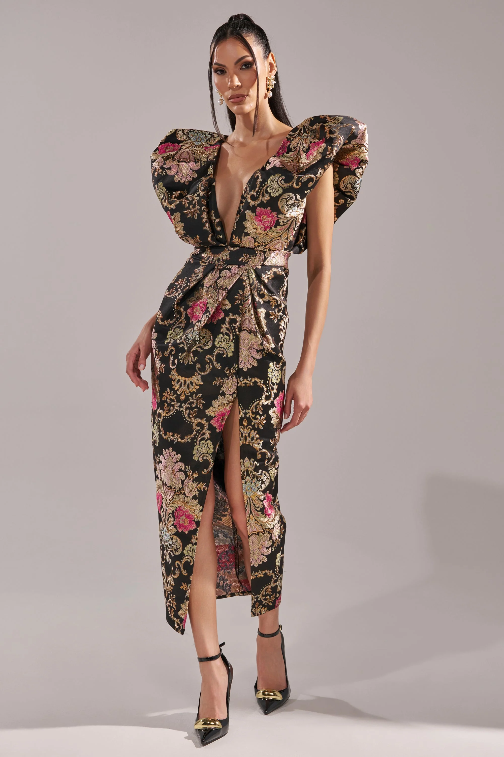 BEST DRESSED BROCADE MAXI DRESS - Image 4