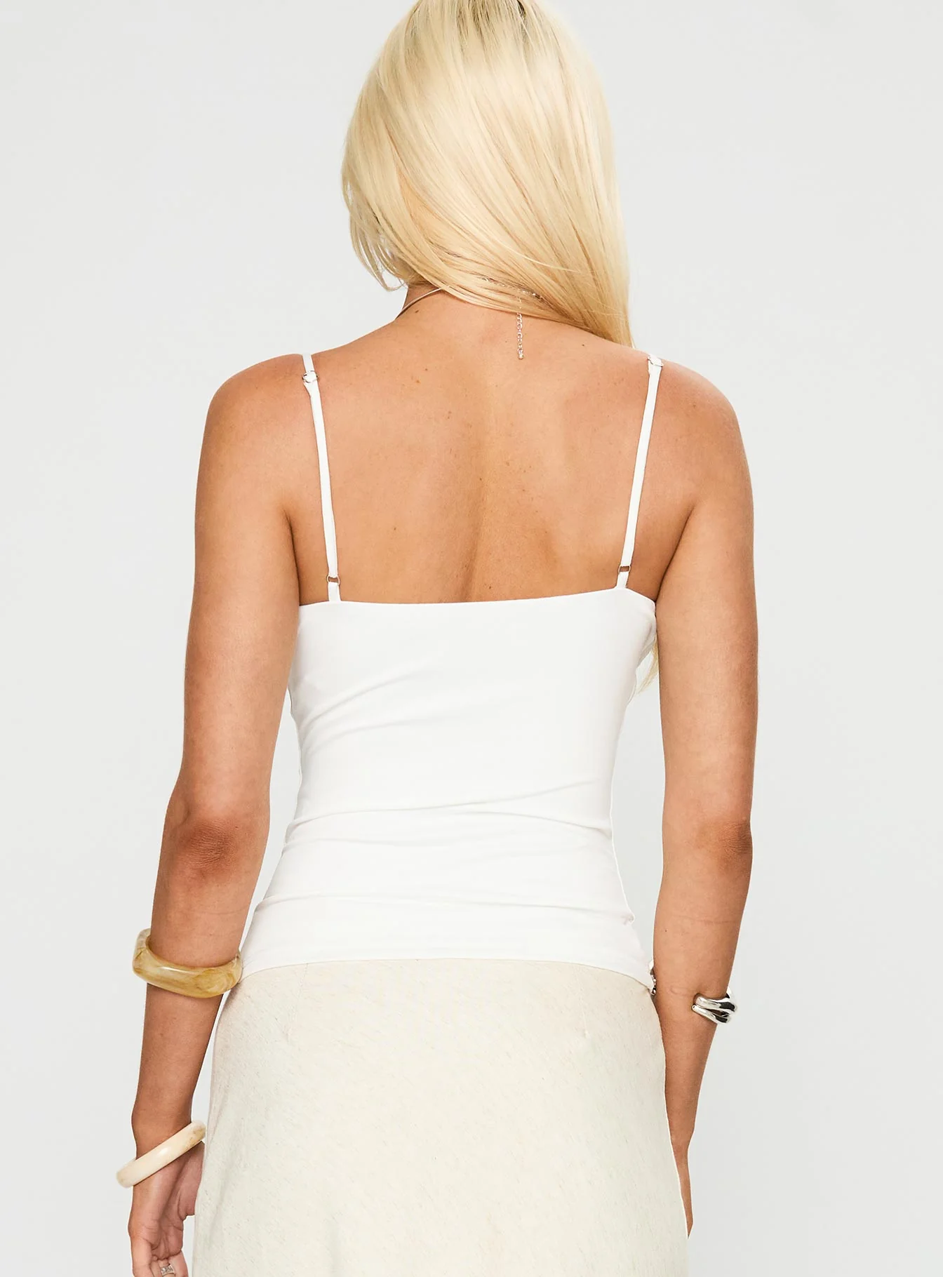Bet You Wanna Bead Detail Top White - Image 5