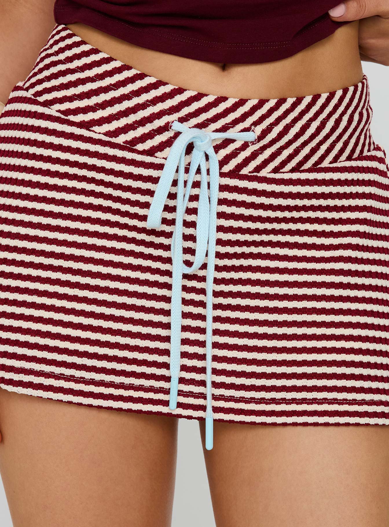 Bexi Textured Skort Red / White Stripe - Image 6