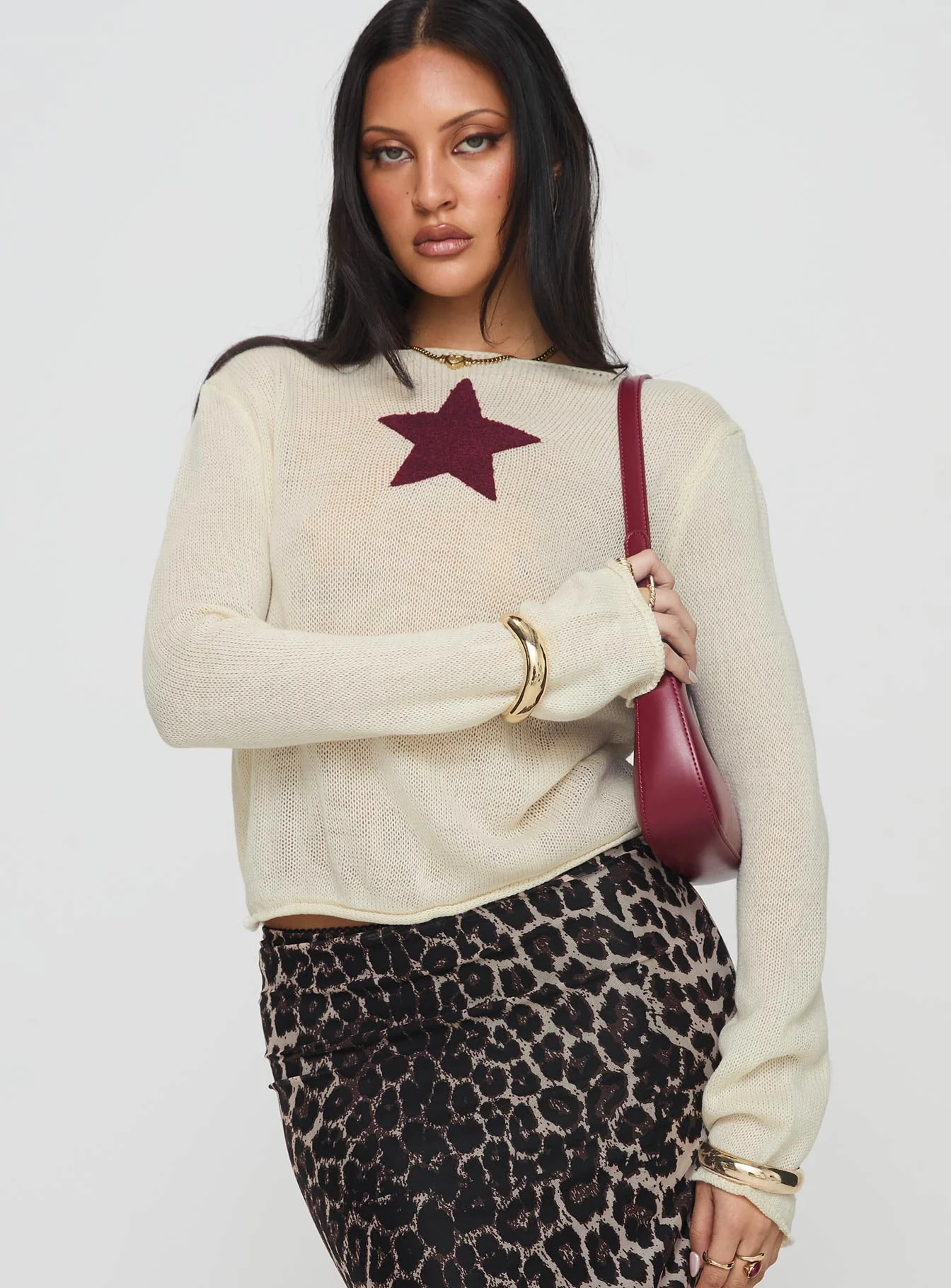Big Star Knit Sweater Cream - Image 2