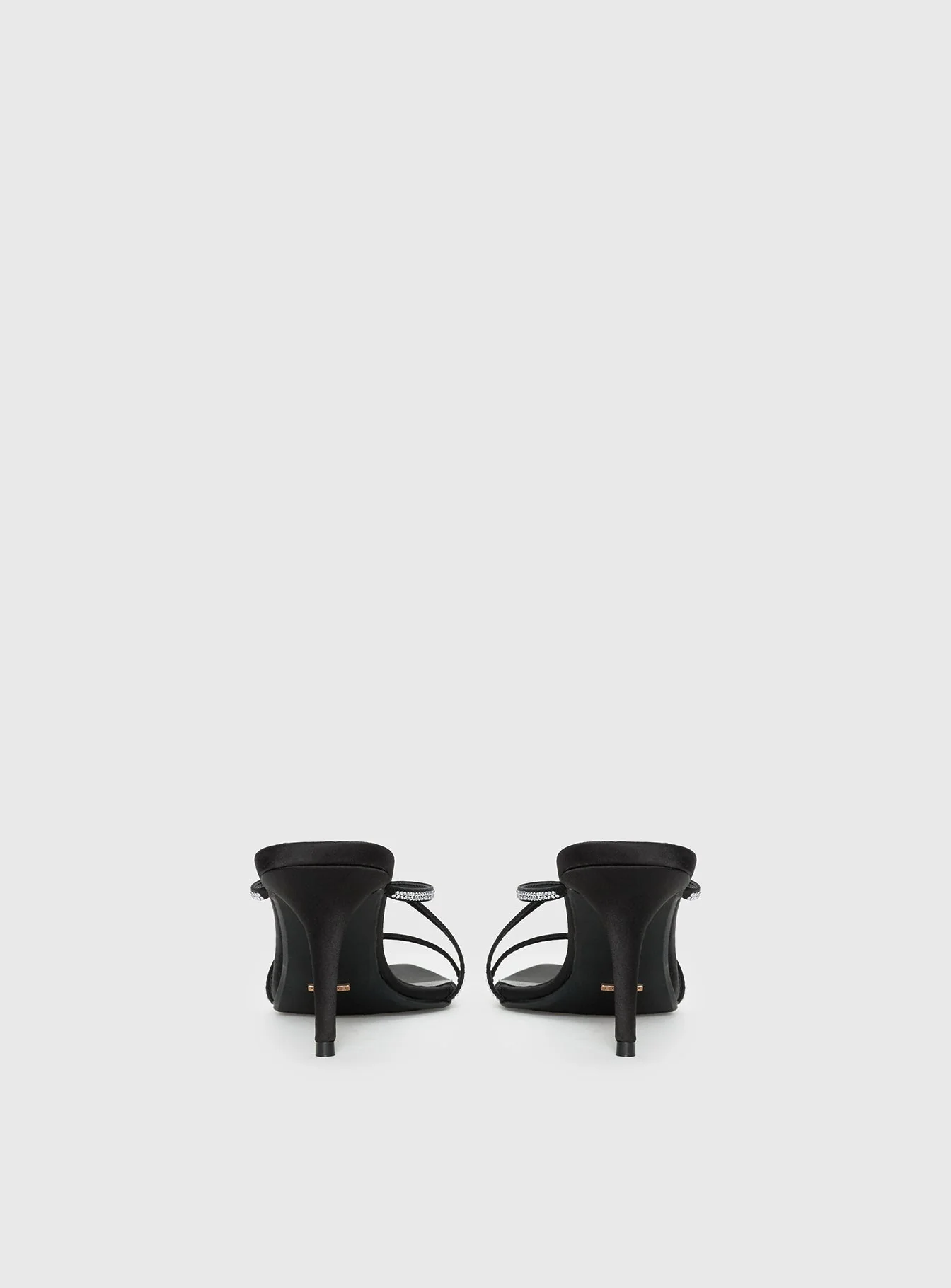 Billini Effy Heels Black Satin Diamante - Image 5