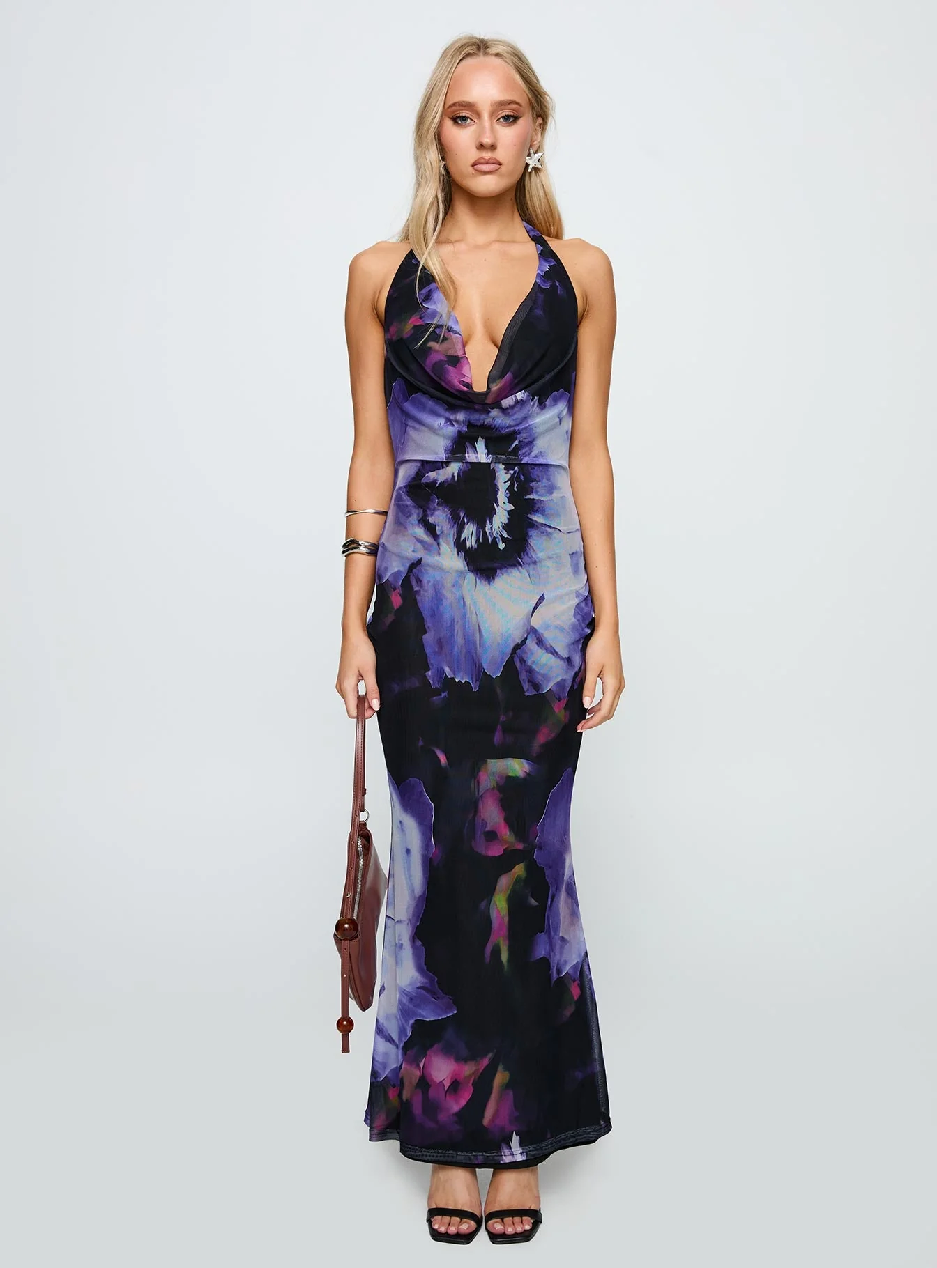 Bittersuite Cowl Maxi Dress Black - Image 7