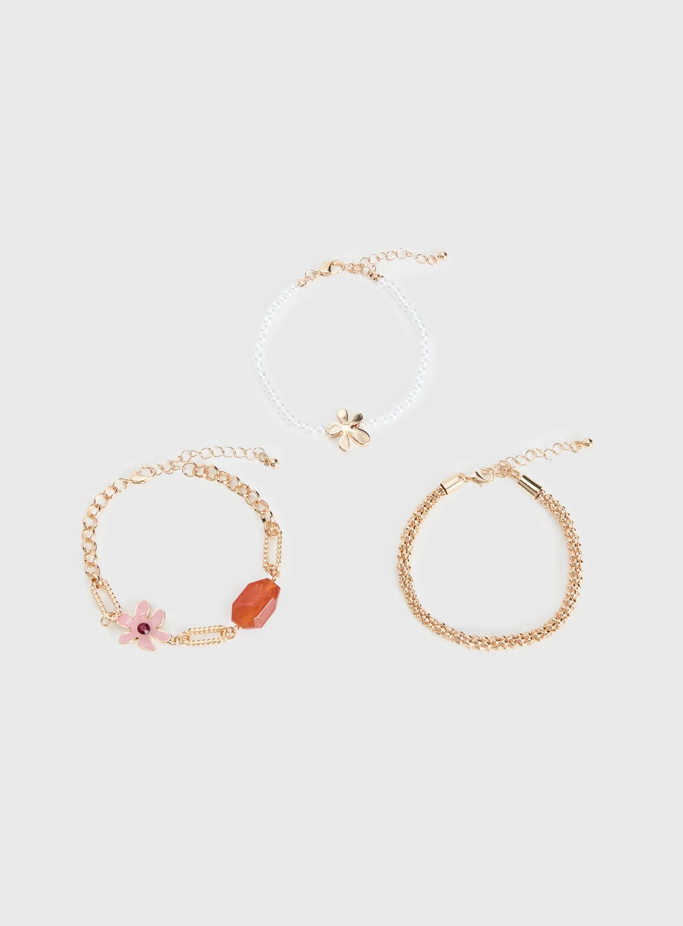Bleeker Flower Bracelet Pack Gold - Image 2