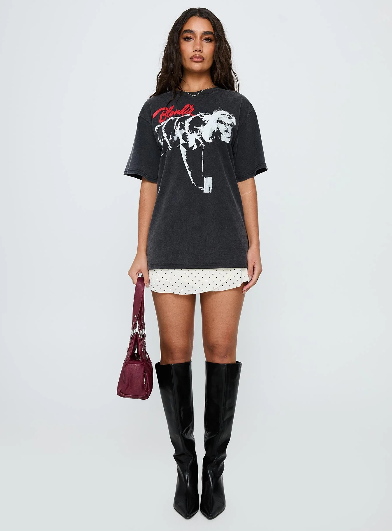 Blondie Vintage Oversized Graphic Tee Black - Image 7