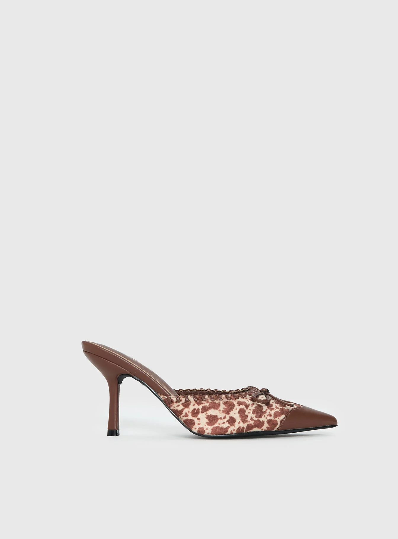 Boardroom Pointed Toe Heels Caramel Cow - Image 2