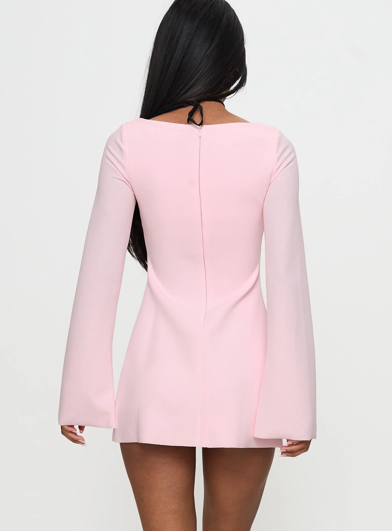 Bombshell Long Sleeve Mini Dress Pink - Image 5