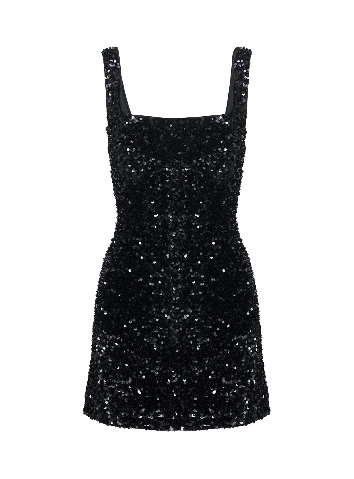 Miss Me Sequin Mini Dress Black - Image 8