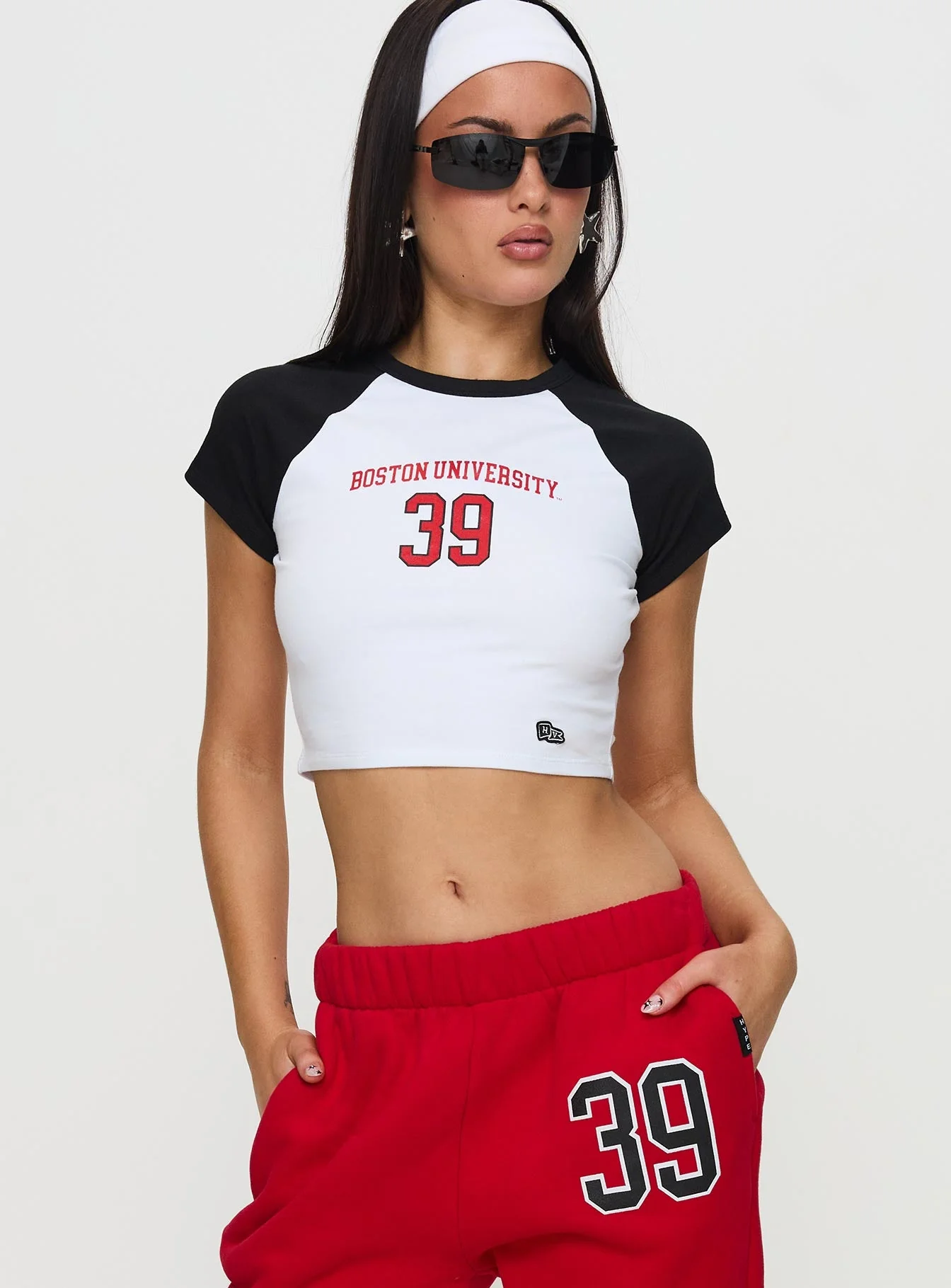 Boston Homerun Graphic Top White / Black - Image 2