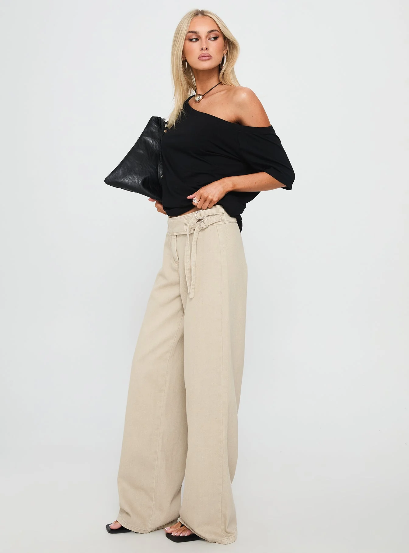 Boxie Mid Rise Wide Leg Jeans Washed Green - Image 4
