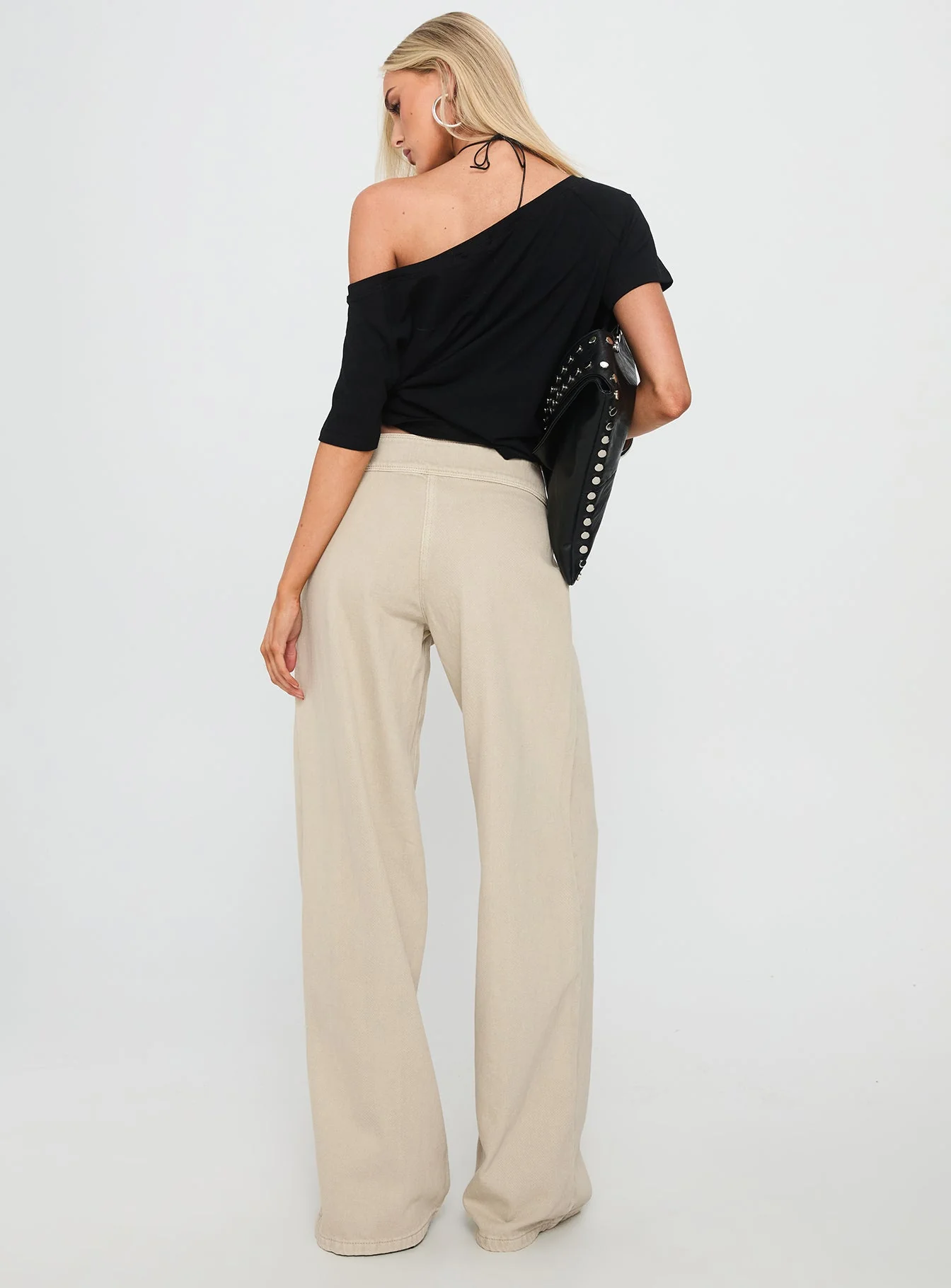 Boxie Mid Rise Wide Leg Jeans Washed Green - Image 5