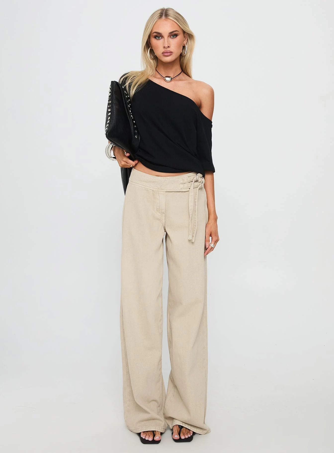 Boxie Mid Rise Wide Leg Jeans Washed Green - Image 7