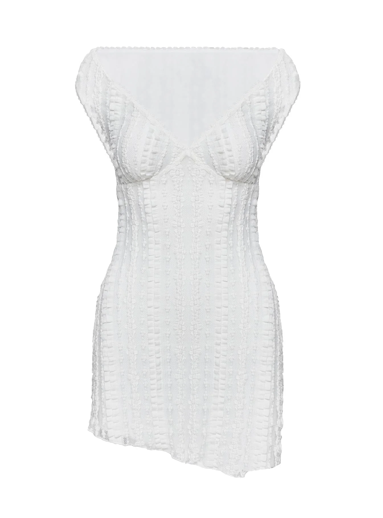 Breezy Off The Shoulder Mini Dress White - Image 6
