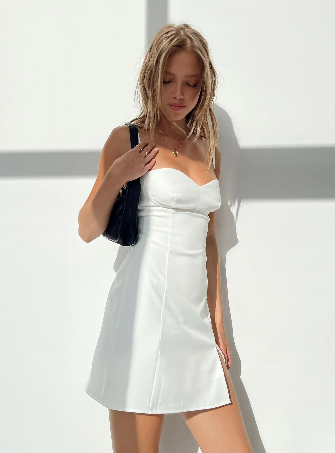 Briana Mini Dress White - Image 3