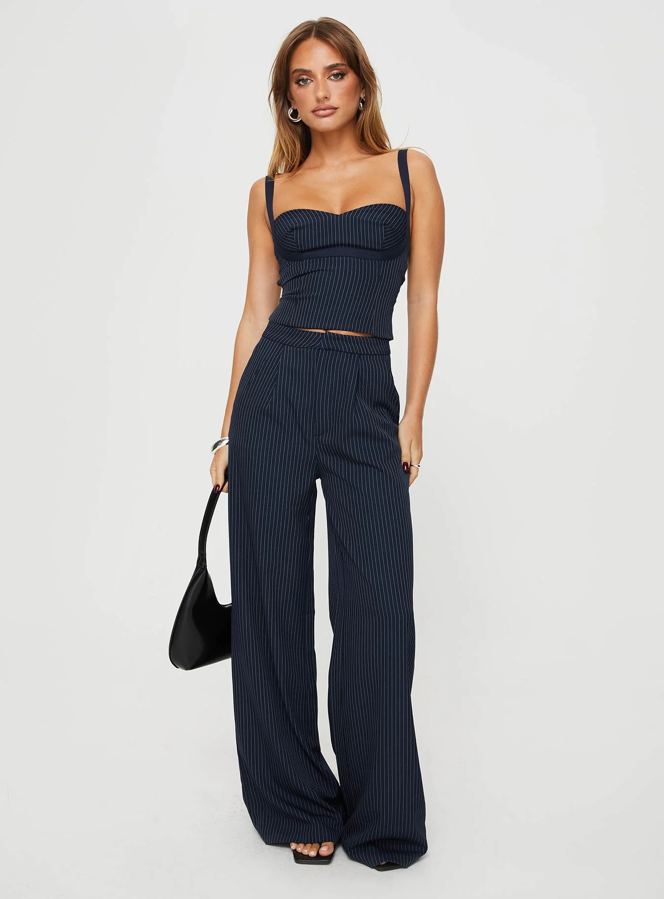 Briana Set Navy Pinstripe Petite - Image 3