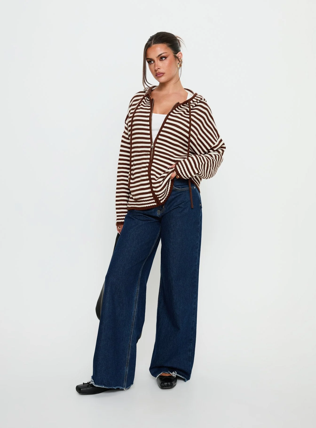Brienna Zip Jacket Brown - Image 3