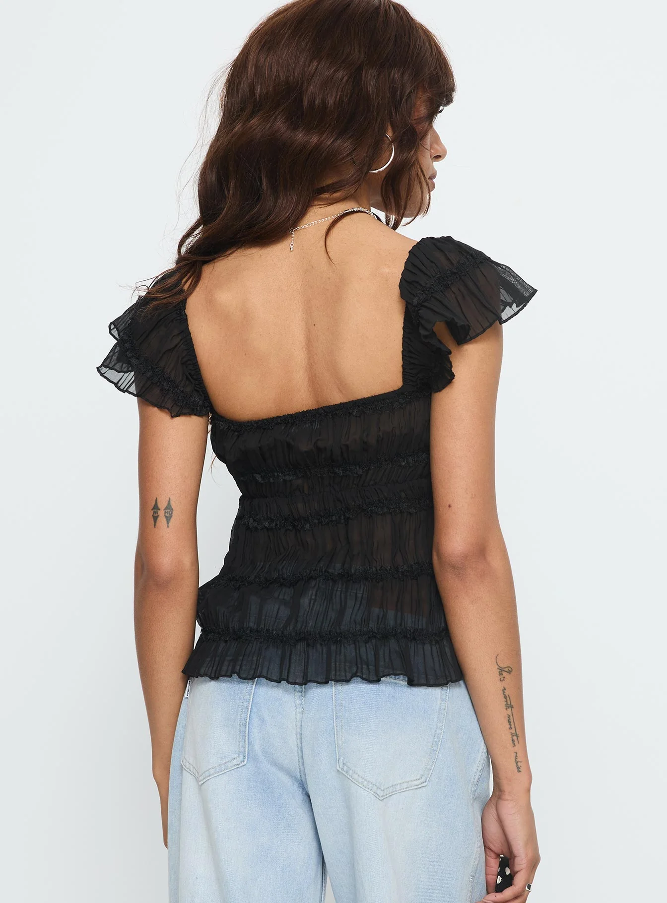Brighter Than Stars Tiered Top Black - Image 4