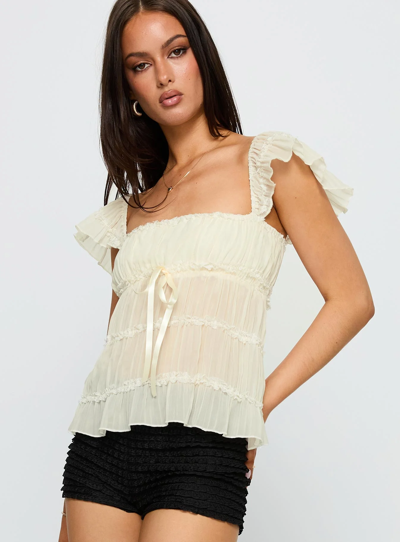 Brighter Than Stars Tiered Top Cream - Image 4