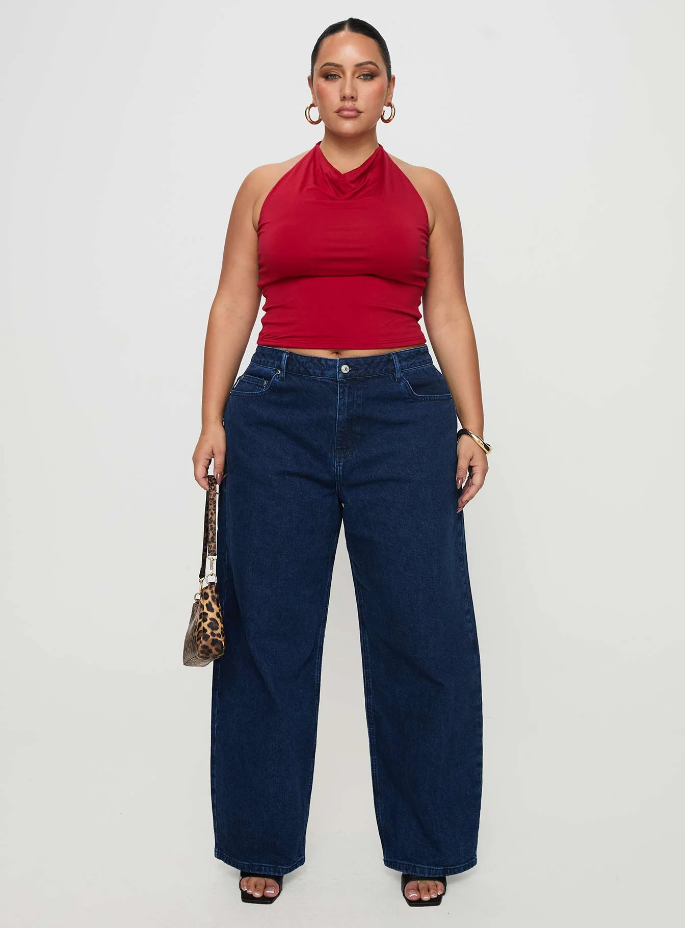 Britta Mid Rise Tapered Leg Jeans Dark Wash Curve - Image 7