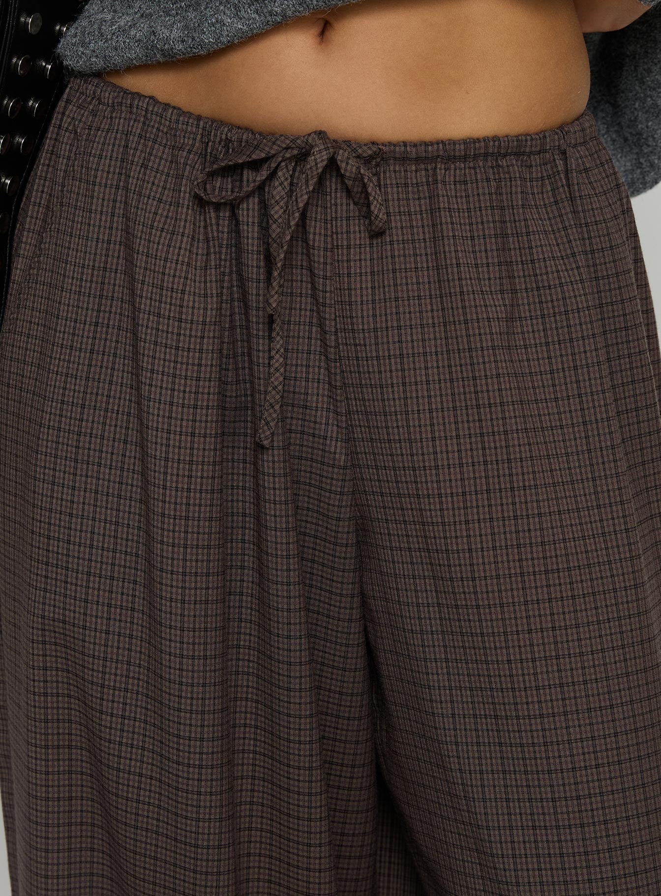 Bungala Oversized Relaxed Pant Brown Check - Image 5