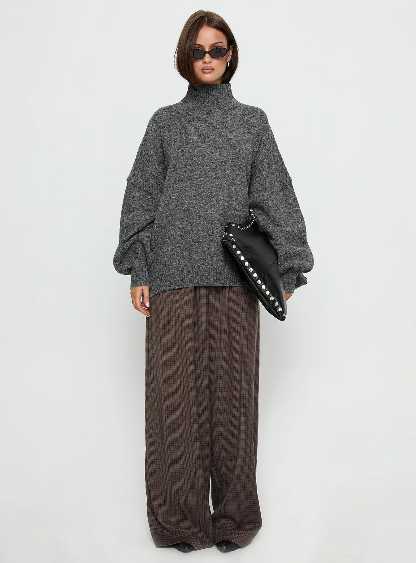 Bungala Oversized Relaxed Pant Brown Check - Image 6