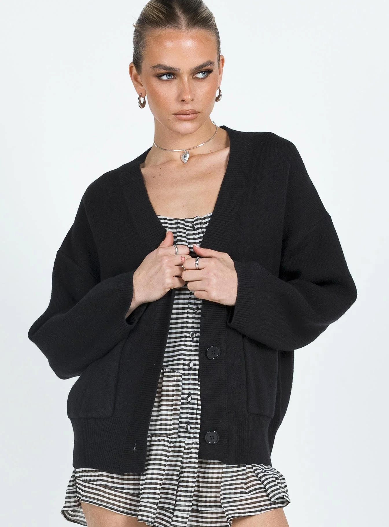 Burke Cardigan Black - Image 4