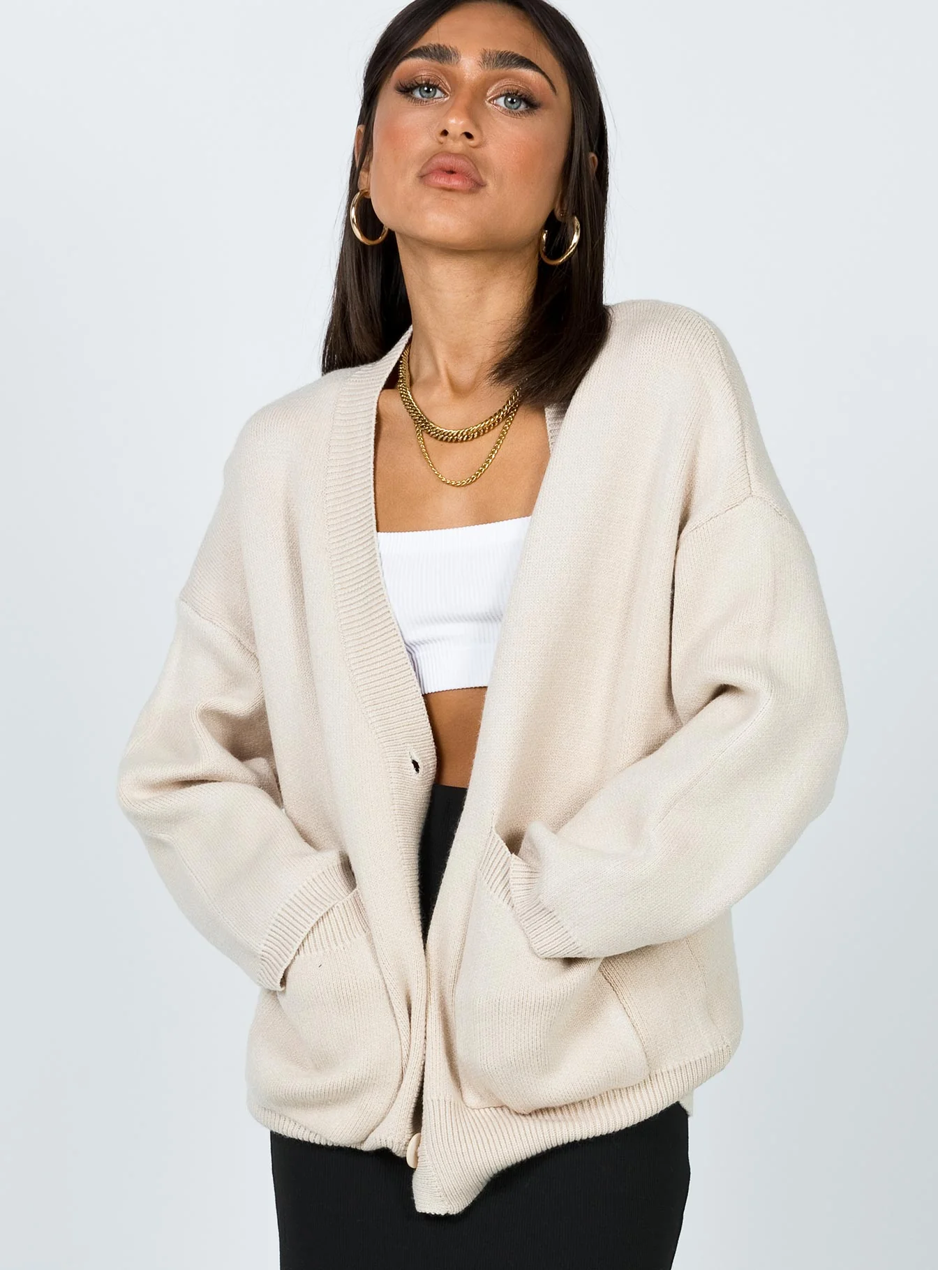 Burke Cardigan Cream - Image 6