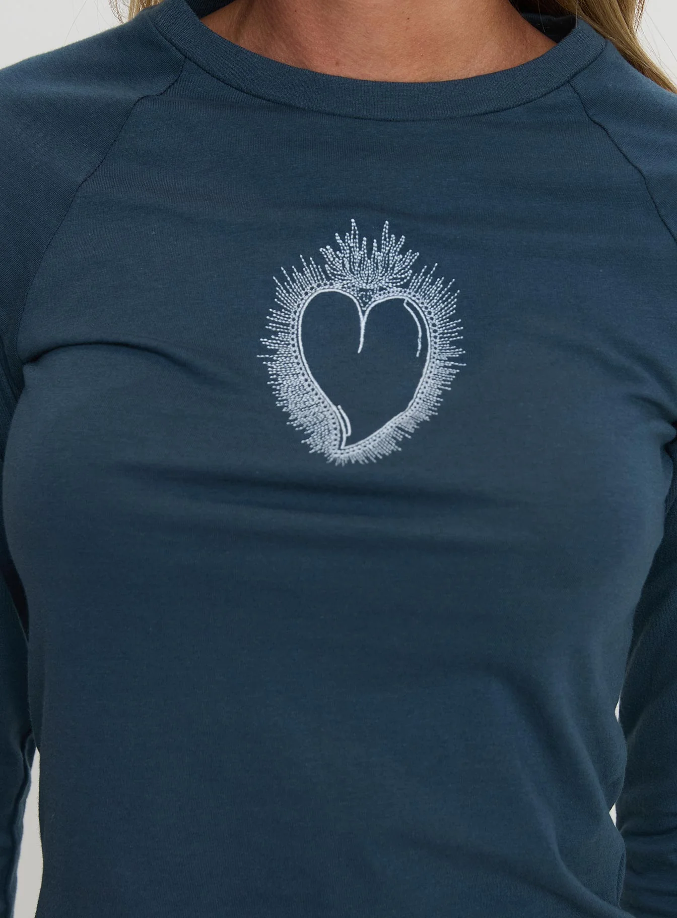 Burning Desires Long Sleeve Top Navy - Image 5