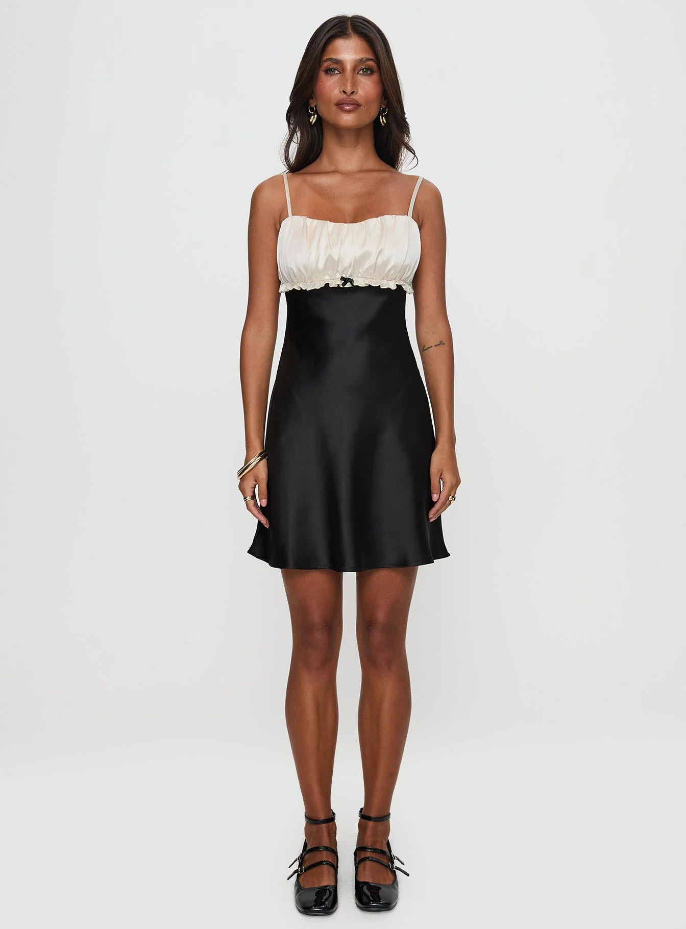 Cacciatore Mini Dress Black / Cream - Image 7