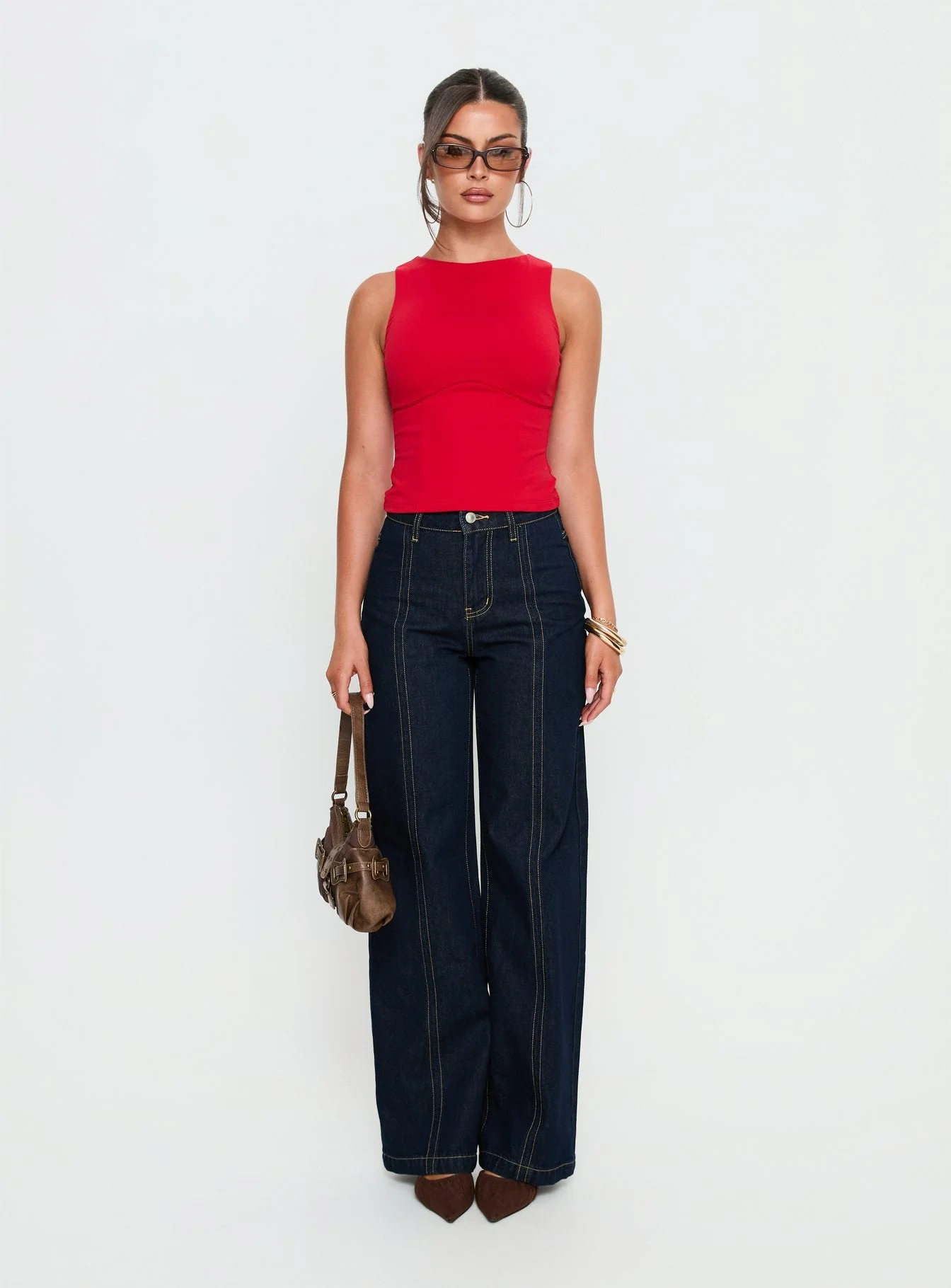 Cadance High Rise Straight Leg Jeans Indigo - Image 6