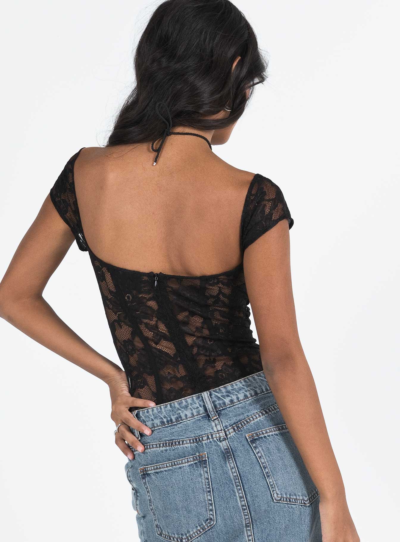 Cadrot Lace Bodysuit Black - Image 6