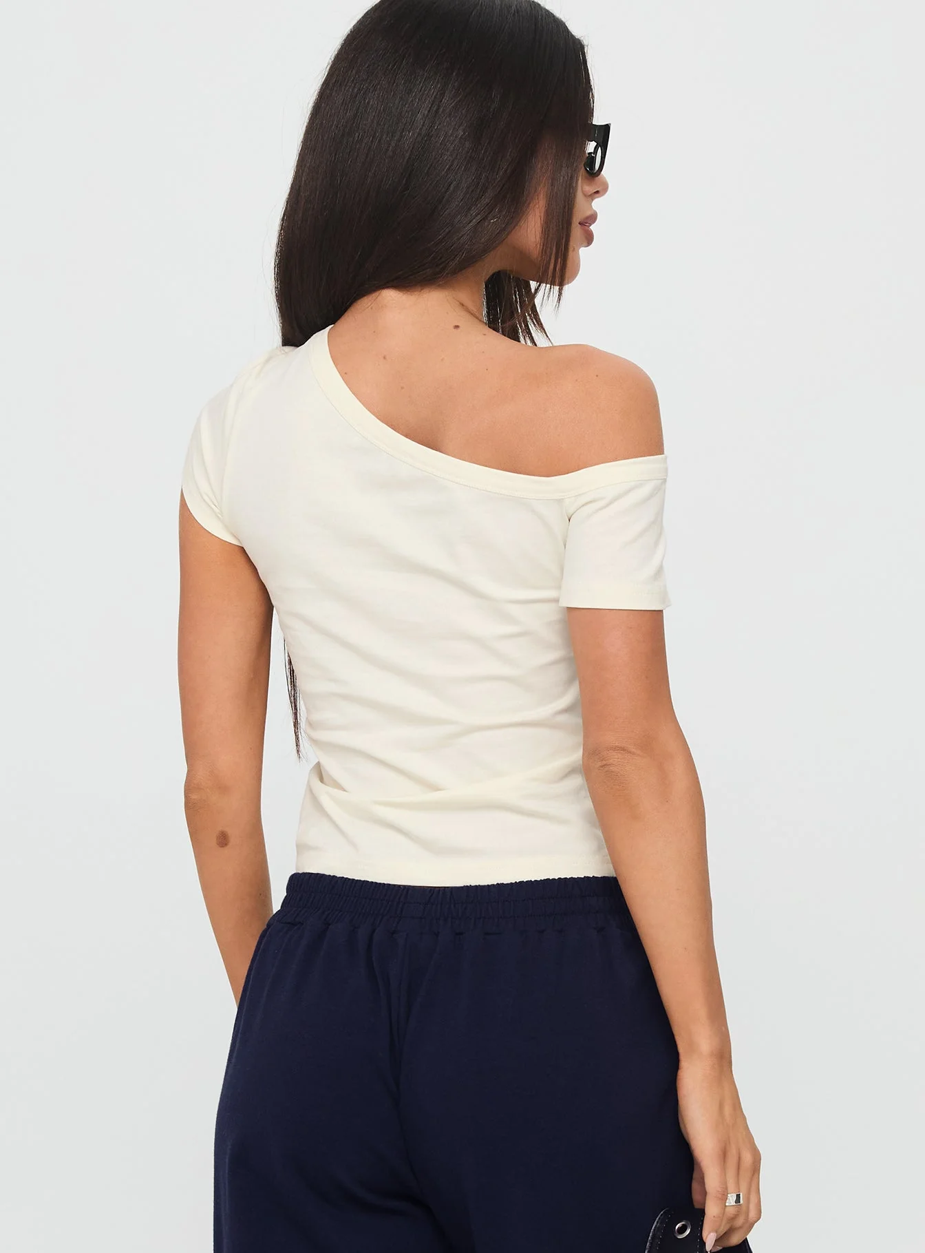 Cali Babe Cold Shoulder Top Ivory - Image 5