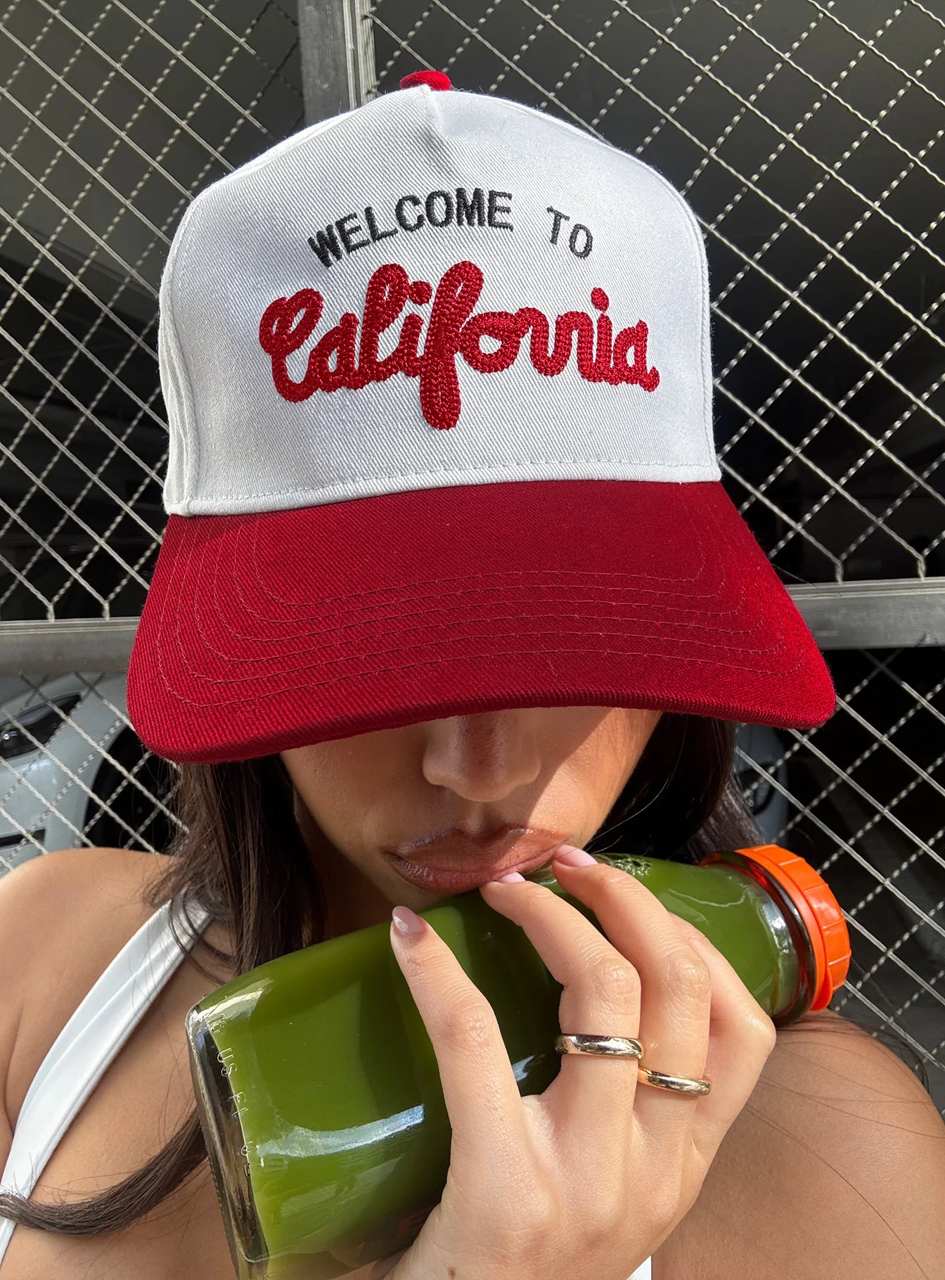 California Trucker Hat Red / White - Image 5