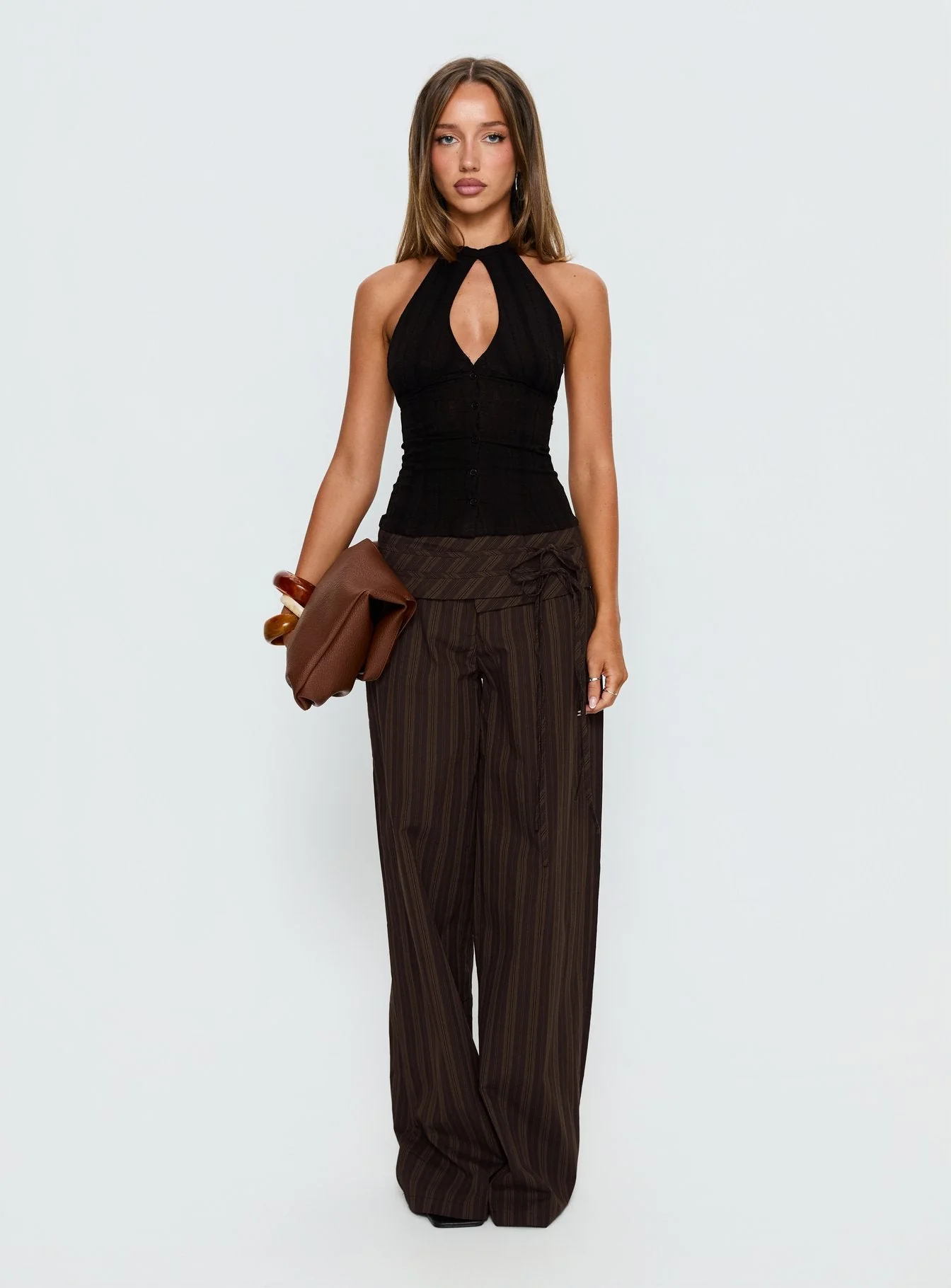 Call You Up Keyhole Backless Top Black - Image 7