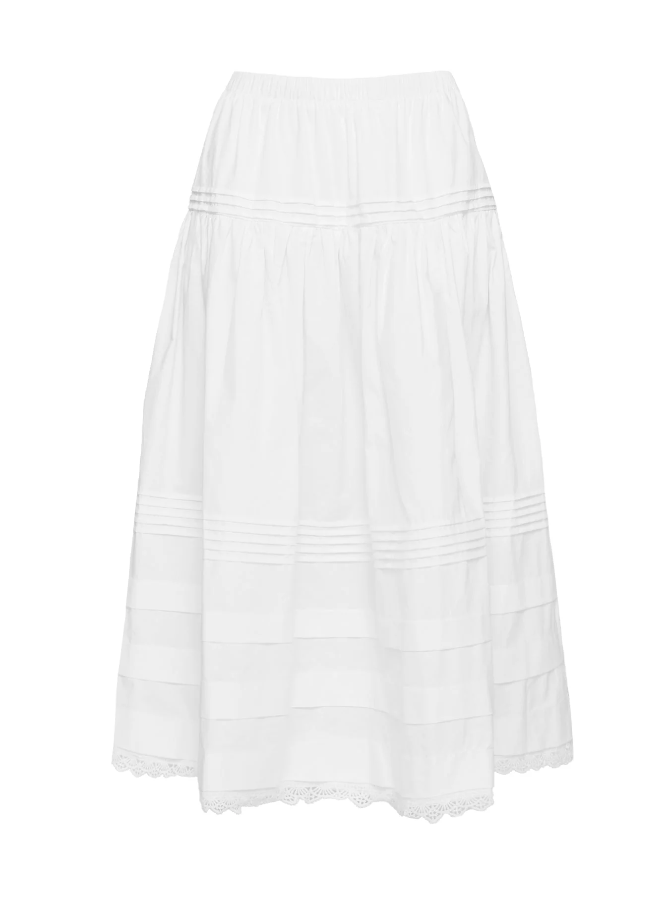 Calling For You Flowy Maxi Skirt White - Image 5